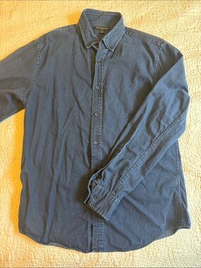 Banana Republic Navy Denim Button-Down Shirt